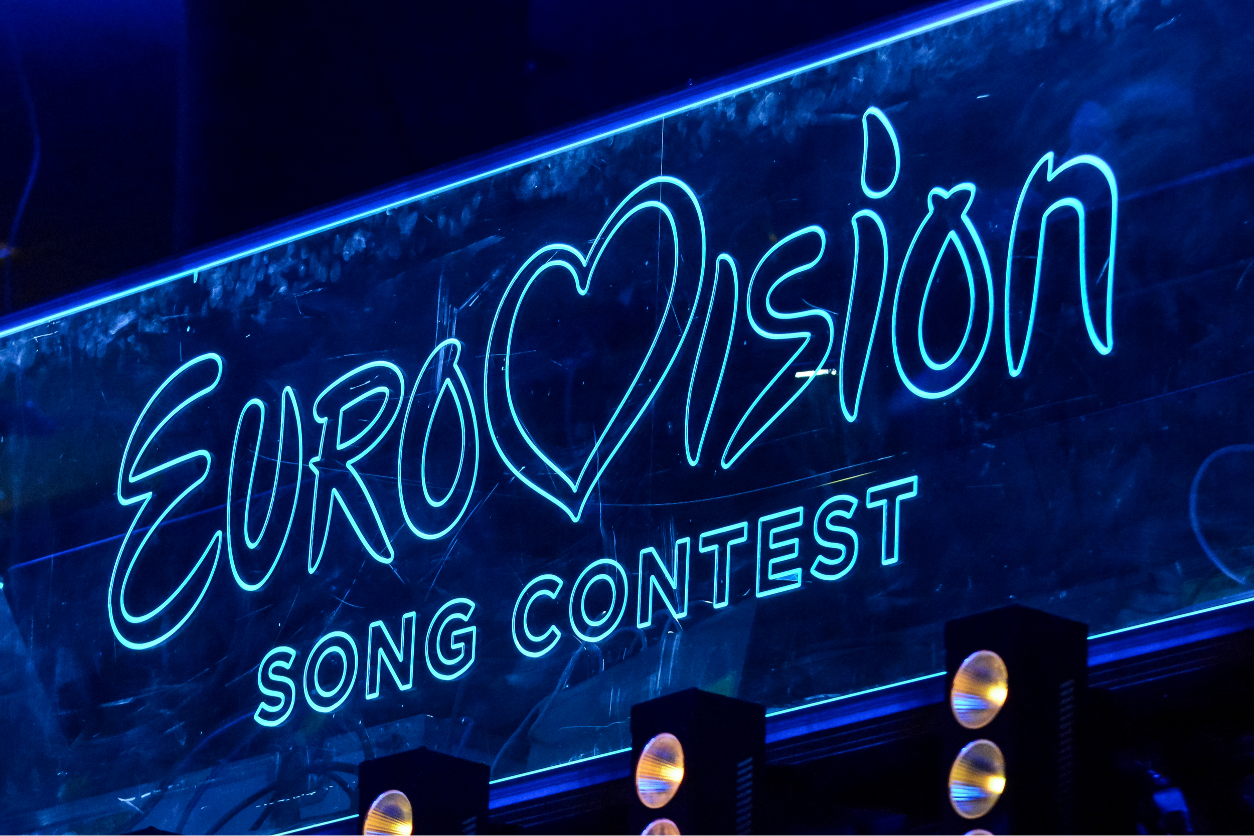 A sign for the Eurovision song contest.